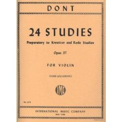 Dont Jakob 24 Studies Op. 37 Preparatory to Kreutzer Rode Studies Violin solo Ivan Galamian